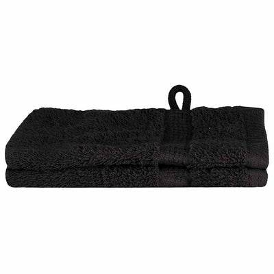 VidaXL Gästehandtuch einfarbig schwarz 550 g/qm