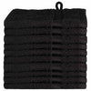 VidaXL Gästehandtuch einfarbig schwarz 550 g/qm