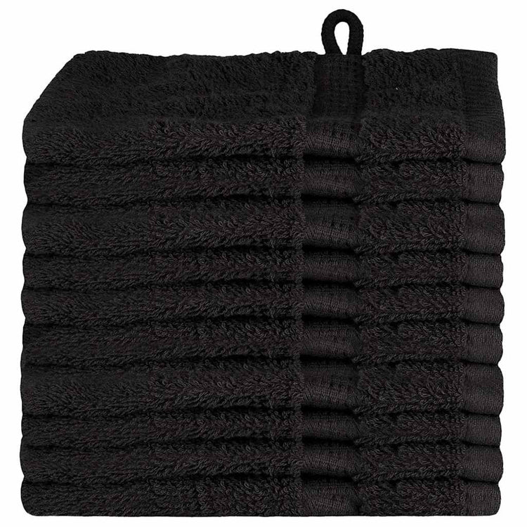 VidaXL Gästehandtuch einfarbig schwarz 550 g/qm