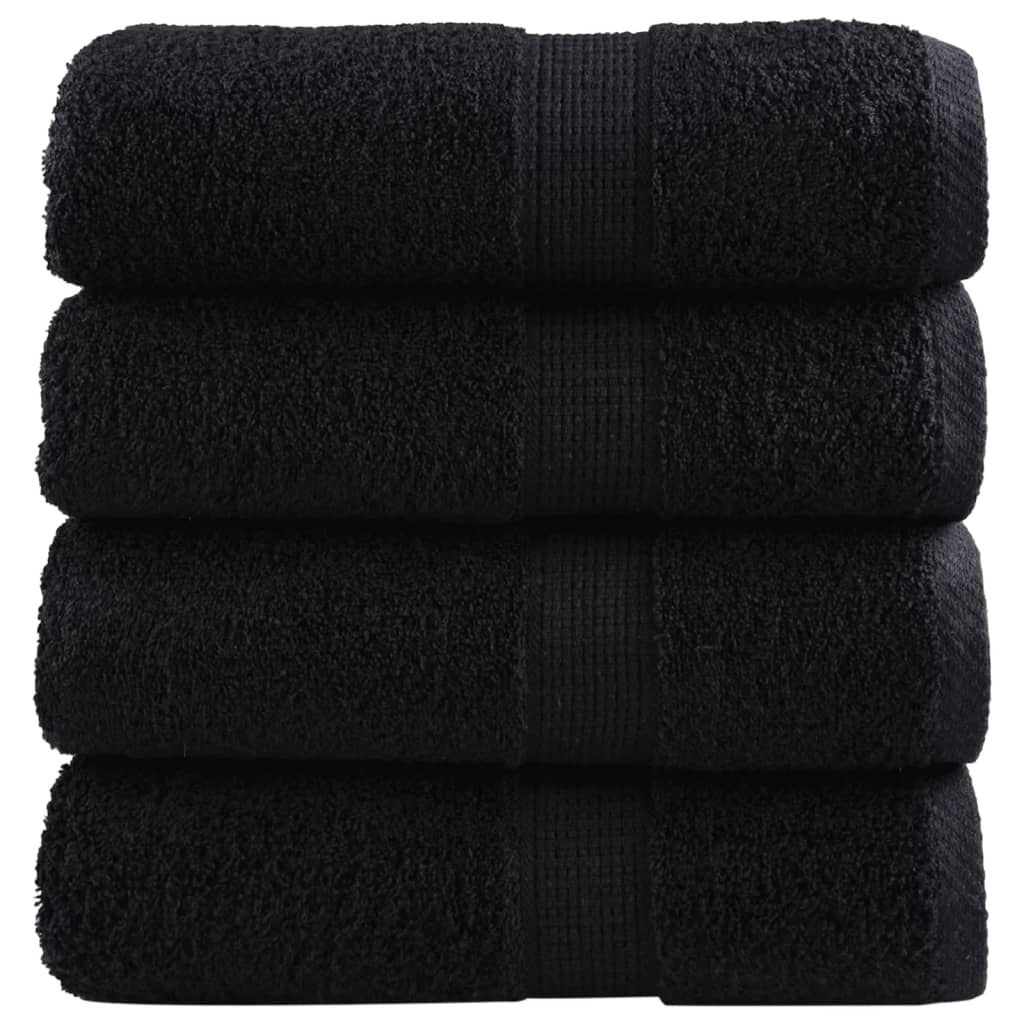 Vidaxl Gäste Wipes Solund 4 PCs 600 g m² 30 x 30 cm Schwarz