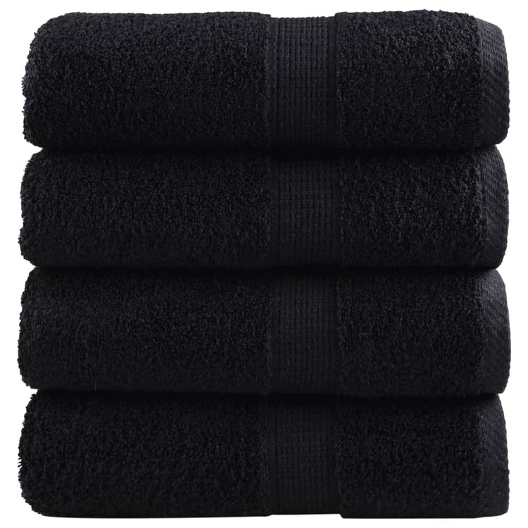 Vidaxl Gäste Wipes Solund 4 PCs 600 g m² 30 x 30 cm Schwarz