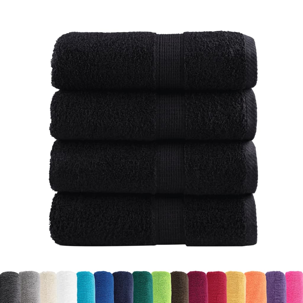 Vidaxl Gäste Wipes Solund 4 PCs 600 g m² 30 x 30 cm Schwarz