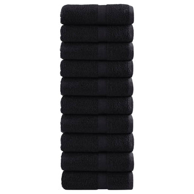 Vidaxx Premium Waschlappen Solund 10 Stück schwarz 30x30 cm 600 g m²