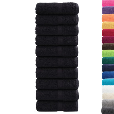 Vidaxx Premium Waschlappen Solund 10 Stück schwarz 30x30 cm 600 g m²