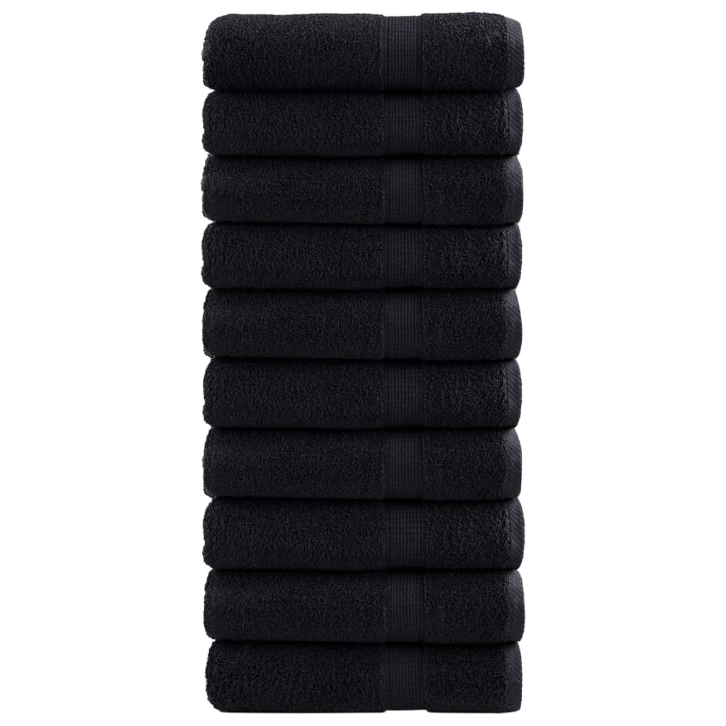 Vidaxl Badetücher Solund 10 St 600 g m² 70 x 140 cm Schwarz