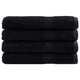 Vidaxl Sauna -Tücher Solund 4 PCs 600 g m² 80x200 cm Schwarz