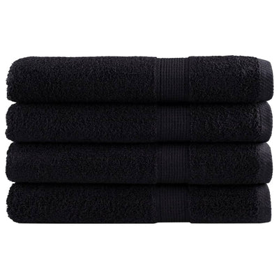 Vidaxl -Handtücher Solund 4 PCs 600 g m² 100x200 cm Schwarz