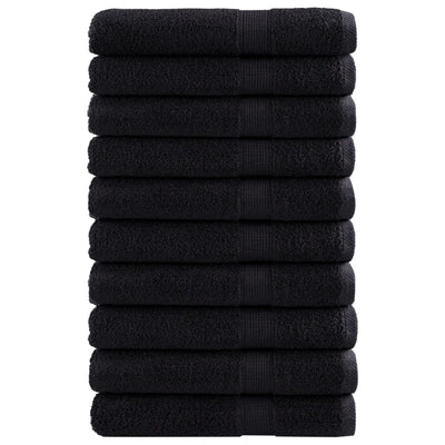 Vidaxl -Handtücher Solund 10 ST 600 g m² 100x200 cm Schwarz