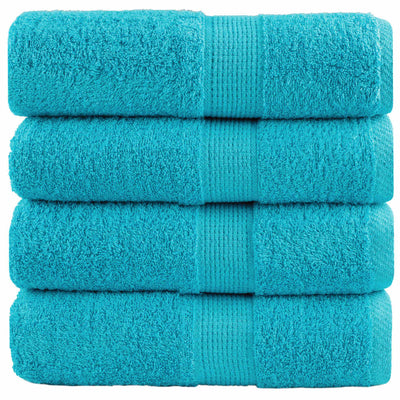 VidaXL Gästehandtücher Solund 4 St. 600 g m² 30x50 cm Türkis