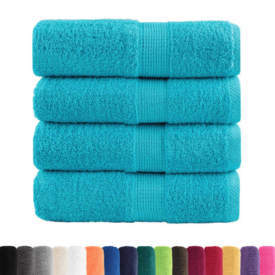 VidaXL Gästehandtücher Solund 4 St. 600 g m² 30x50 cm Türkis