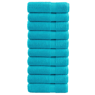 Vidaxl -Handtücher Solund 10 Stk 600 g m² 50 x 100 cm Türkis