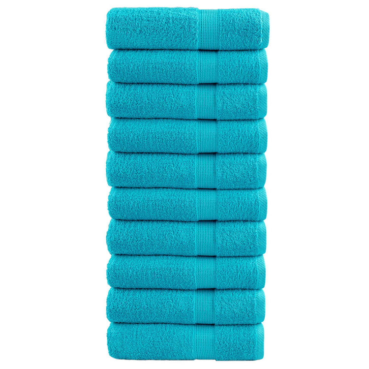 Vidaxl -Handtücher Solund 10 Stk 600 g m² 50 x 100 cm Türkis