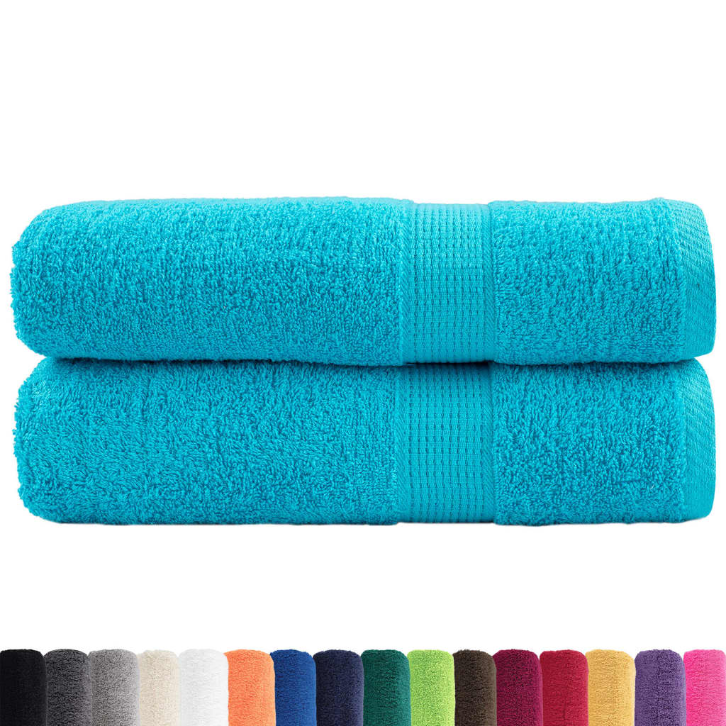VidaXL Badetücher Solund 2 Stk. 600 g m² 70x140 cm Türkis