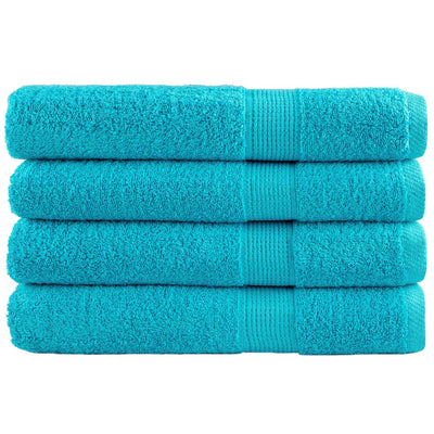 Vidaxl -Handtücher Solund 4 PCs 600 g m² 100x200 cm Türkis