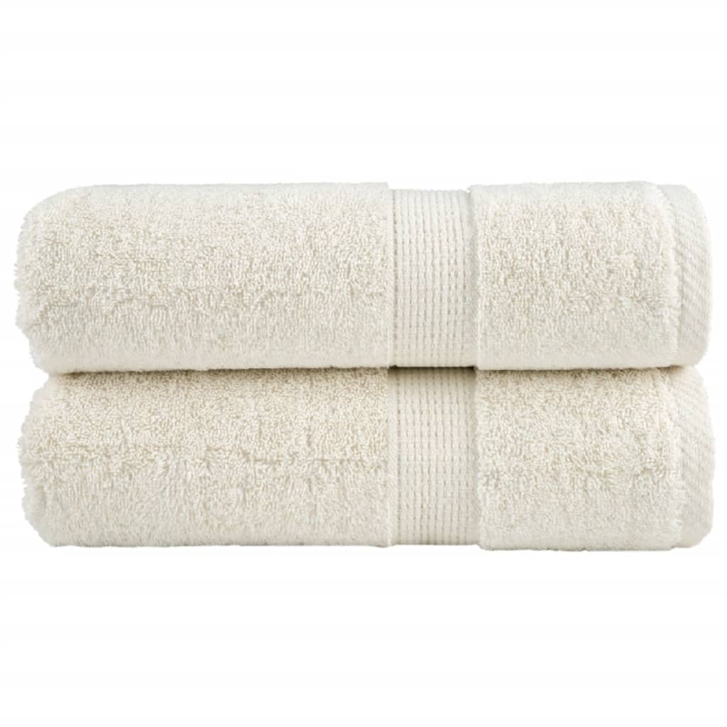 Vidaxl Gäste Wipes Solund 2 PCs 600 g m² 30 x 30 cm Creme -Colored