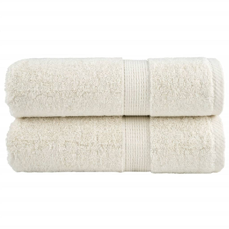 Vidaxl Gäste Wipes Solund 2 PCs 600 g m² 30 x 30 cm Creme -Colored