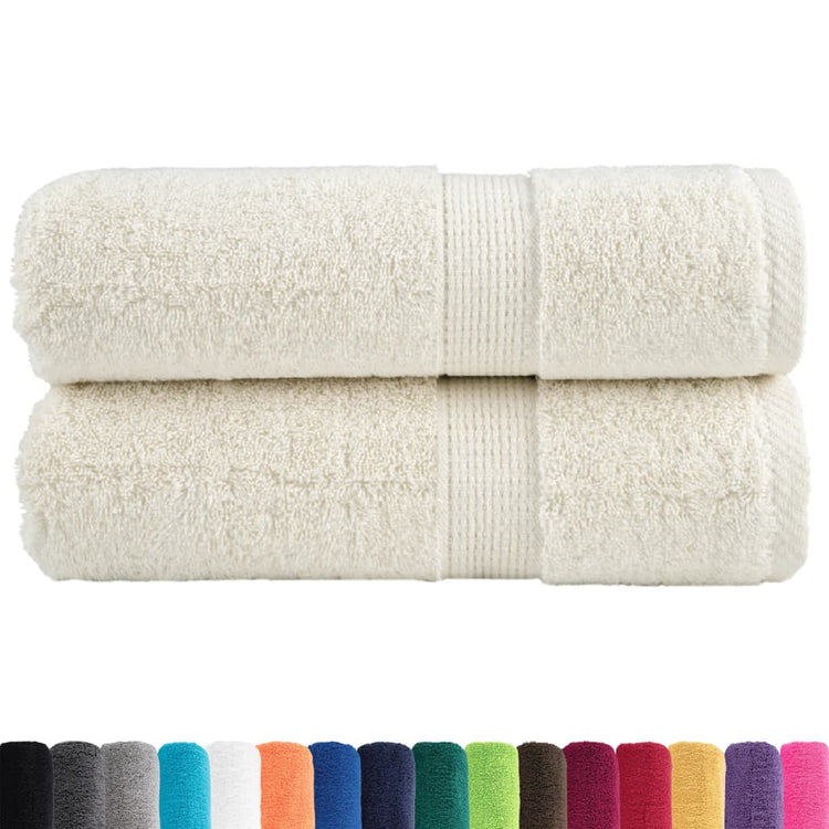Vidaxl Gäste Wipes Solund 2 PCs 600 g m² 30 x 30 cm Creme -Colored