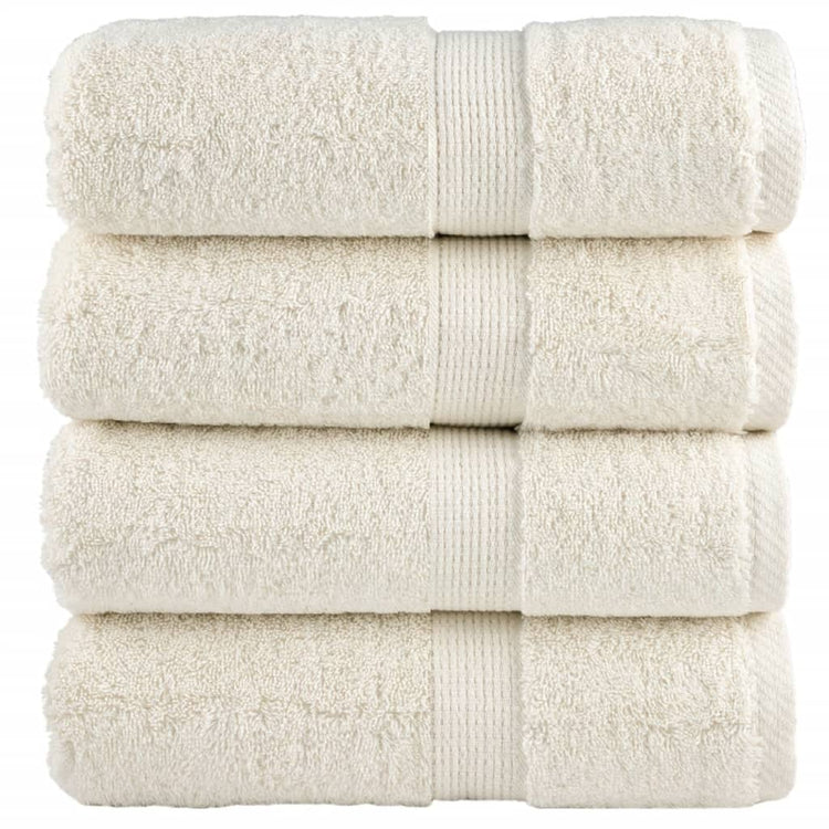 VidaXL Gästehandtücher Solund 4 St. 600 g m² 30x50 cm cremefarben