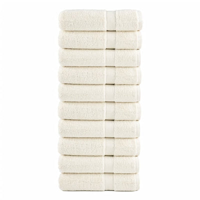 Vidaxl -Handtücher Solund 10 Stcs 600 g m² 50 x 100 cm cremefarben
