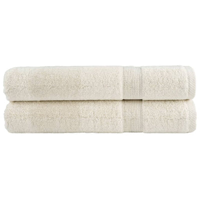 Vidaxl -Handtücher Solund 2 PCs 600 g m² 100x200 cm cremefarben -gepflegt