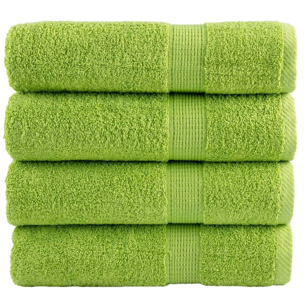 Vidaxx Handtücher Solund 4 Stück 600 g m² 50x100 cm Apfelgrün