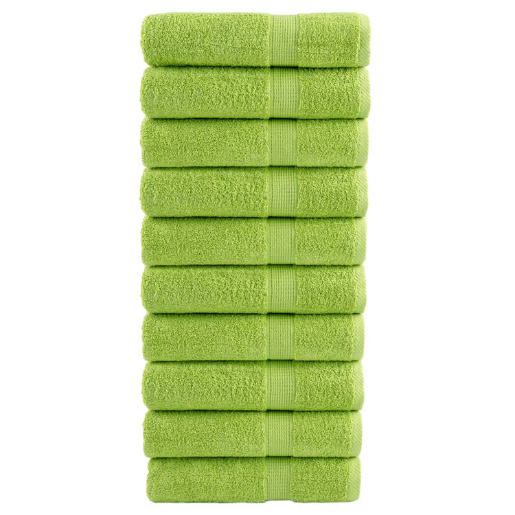 Vidaxl -Handtücher Solund 10 Stk 600 g m² 50 x 100 cm Apfelgrün
