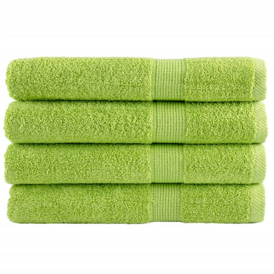 Vidaxl -Handtücher Solund 4 PCs 600 g m² 100x200 cm Apfelgrün