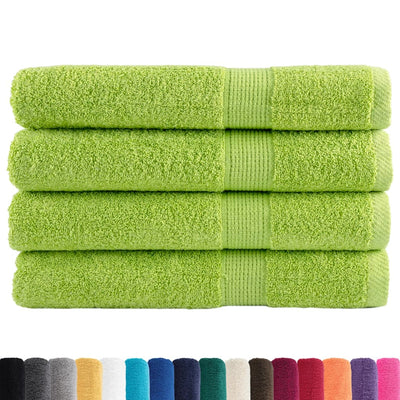 Vidaxl -Handtücher Solund 4 PCs 600 g m² 100x200 cm Apfelgrün