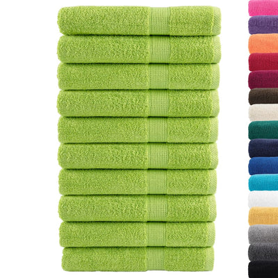 Vidaxl -Handtücher Solund 10 Stk 600 g m² 100x200 cm Apple Green