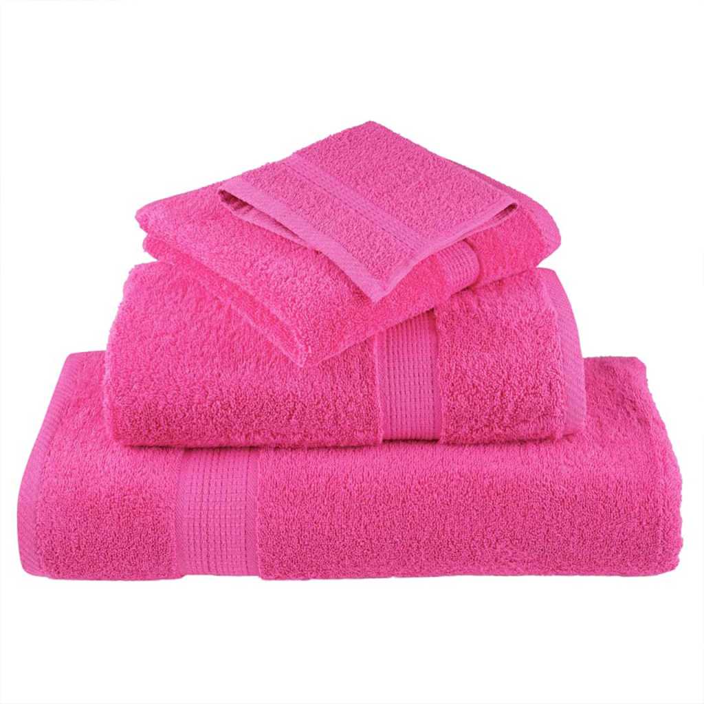 VidaXL Gästehandtuch einfarbig rosa 550 g/m²