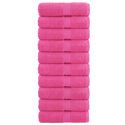 VidaXL Gästehandtücher Solund 10 St. 600 g m² 30x50 cm rosa