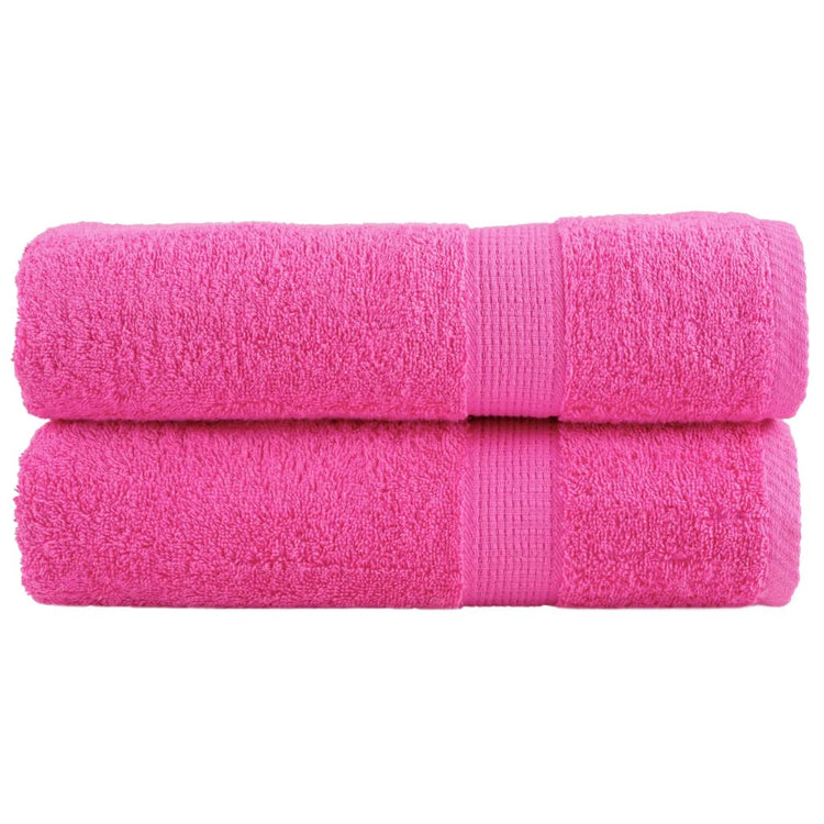 Vidaxl Badetücher Solund 2 PCs 600 g m² 70 x 140 cm rosa