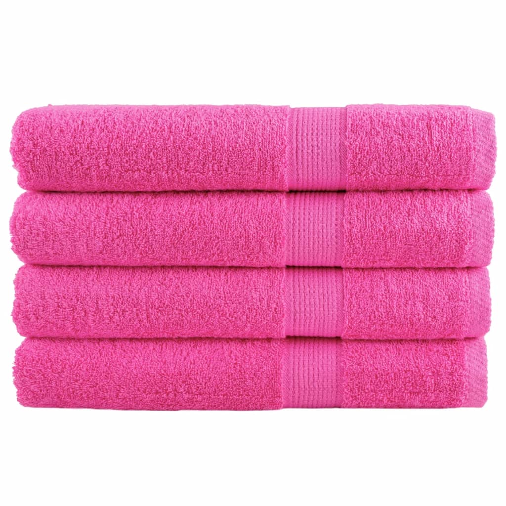 Vidaxl Sauna -Tücher Solund 4 ST 600 g m² 80x200 cm Pink