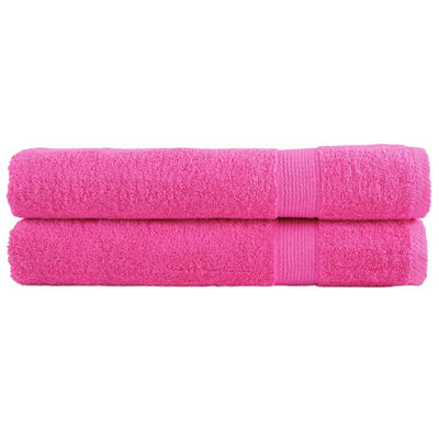 Vidaxl -Handtücher Solund 2 PCs 600 g m² 100x200 cm Pink