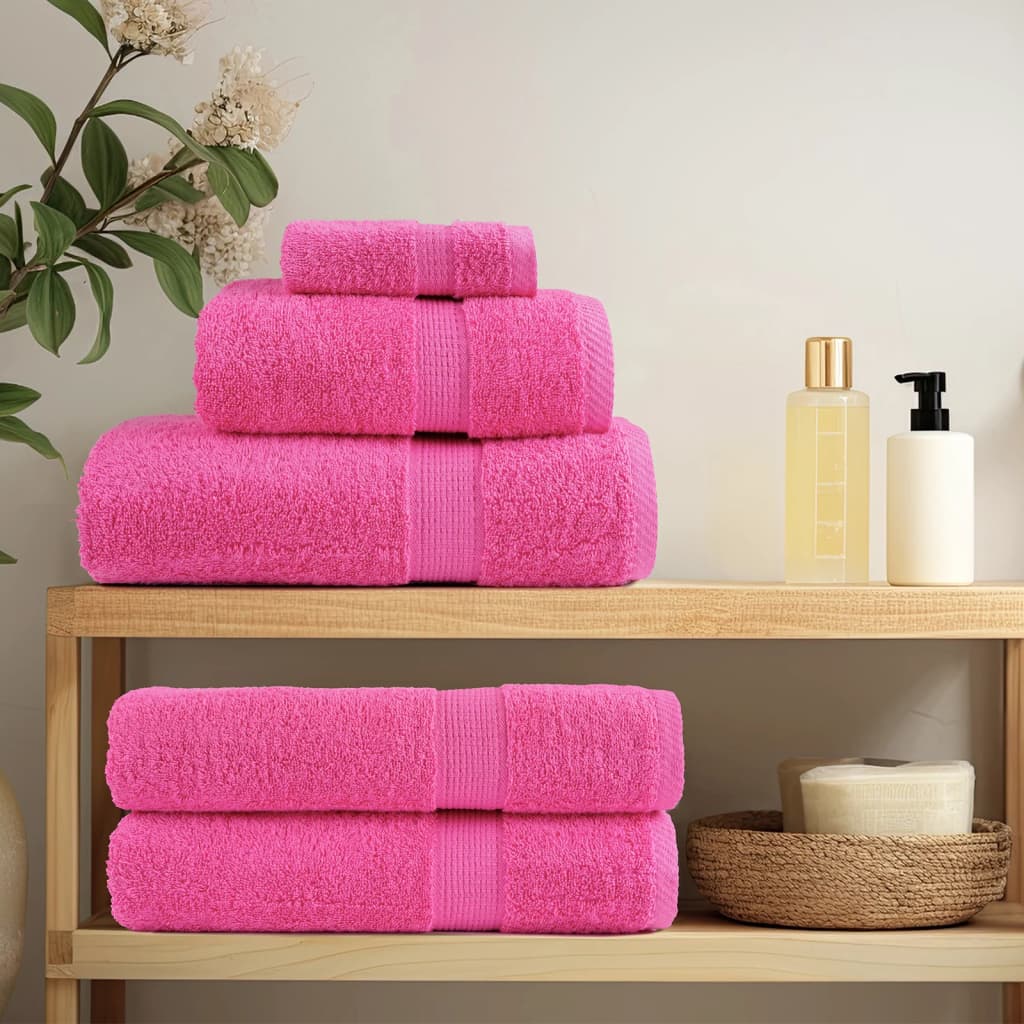 Vidaxl -Handtücher Solund 2 PCs 600 g m² 100x200 cm Pink