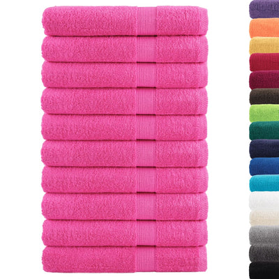 Vidaxl -Handtücher Solund 10 ST 600 g m² 100x200 cm Pink