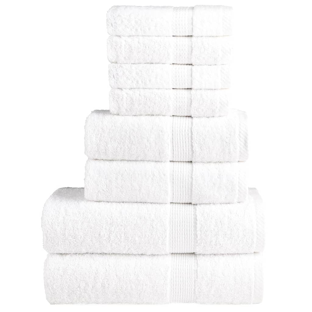 Vidaxl 8-Stück-Handtuchset Solund 600 g m² Weiß