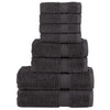 Vidaxl 8-Stück-Handtuch-Set Solund 600 g m² Anthrazitfarben