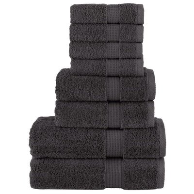 Vidaxl 8-Stück-Handtuch-Set Solund 600 g m² Anthrazitfarben