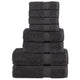 Vidaxl 8-Stück-Handtuch-Set Solund 600 g m² Anthrazitfarben