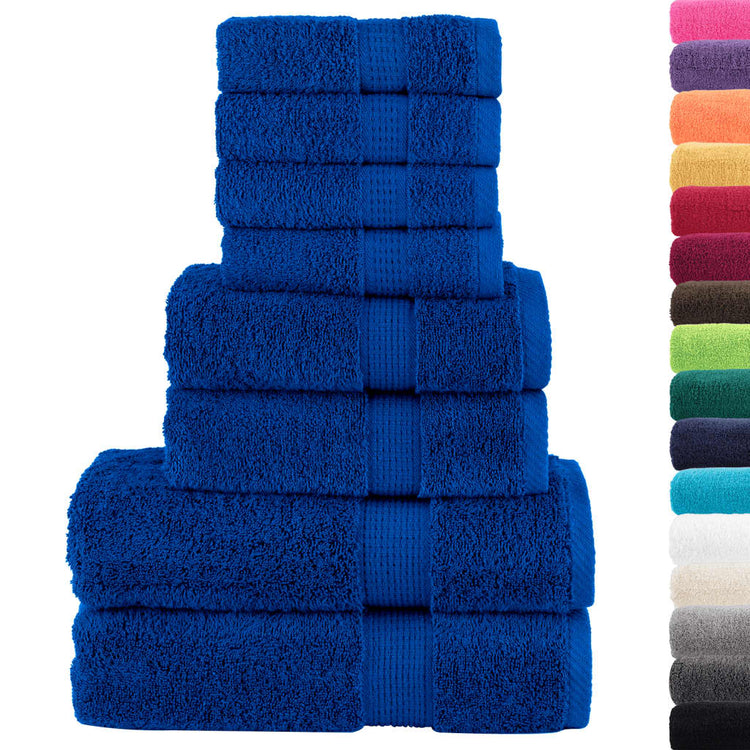 VIDAXL 8-teiliger Handtuch Set Solund 600 g m² Blau
