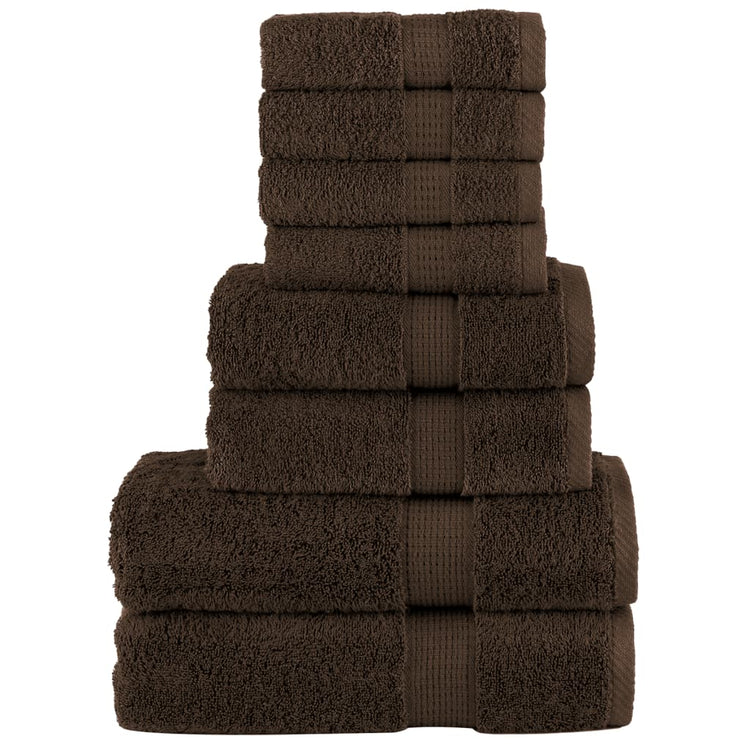 Vidaxx 8-teiliges Handtuchset solide 600 g m² braun