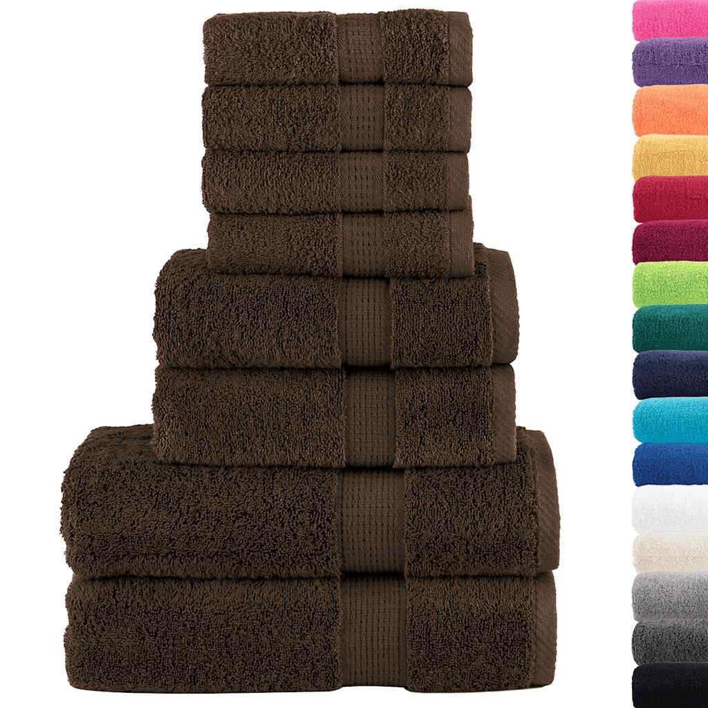 Vidaxx 8-teiliges Handtuchset solide 600 g m² braun