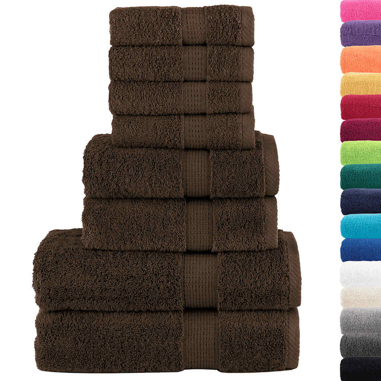 Vidaxx 8-teiliges Handtuchset solide 600 g m² braun