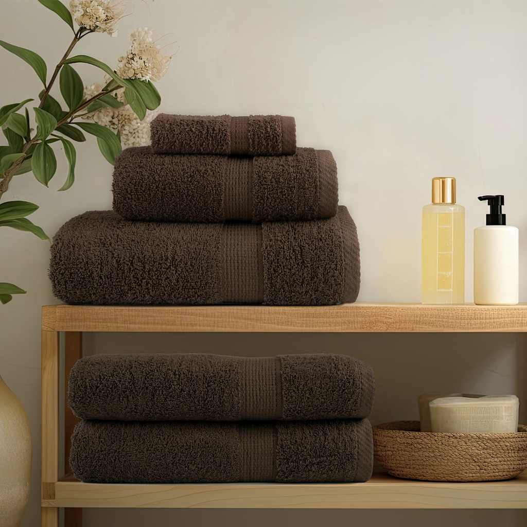 Vidaxx 8-teiliges Handtuchset solide 600 g m² braun