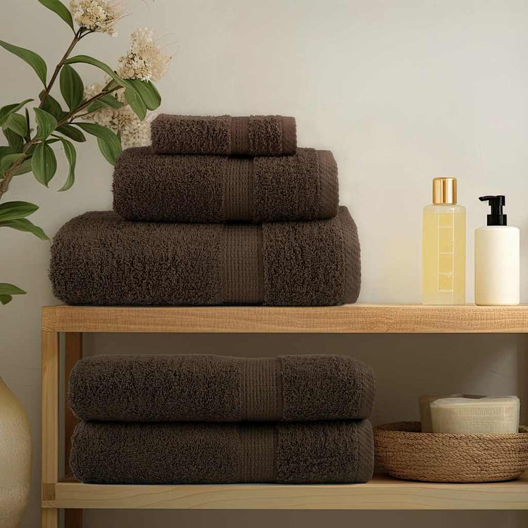 Vidaxx 8-teiliges Handtuchset solide 600 g m² braun