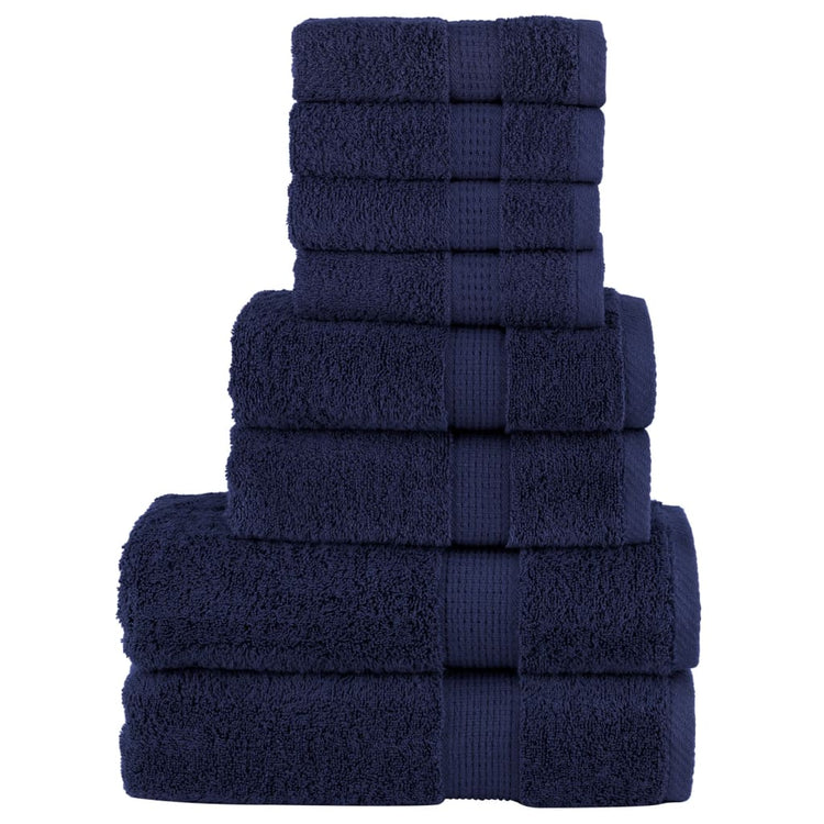 Vidaxl 8-Stück-Handtuch Set Solund 600 g m² Marineblau