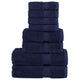 Vidaxl 8-Stück-Handtuch Set Solund 600 g m² Marineblau