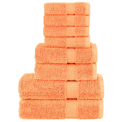 VIDAXL 8-Stück-Handtuch Set Solund 600 g m² Oranje