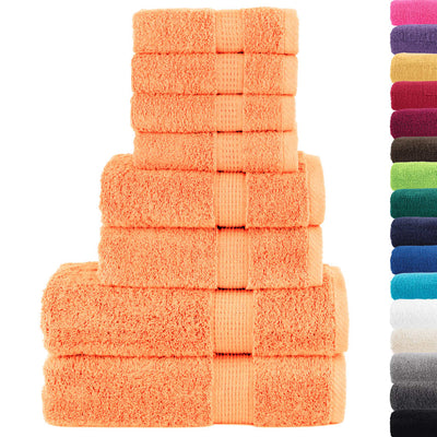 VIDAXL 8-Stück-Handtuch Set Solund 600 g m² Oranje